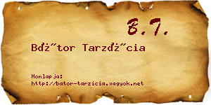 Bátor Tarzícia névjegykártya